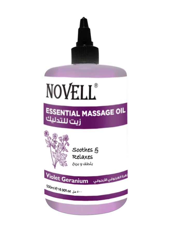 Violet Geranium Organic Massage Oil Purple 500ml