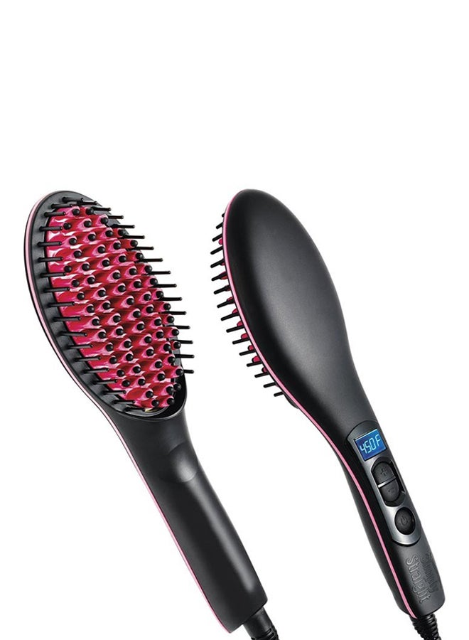 Hair Straightener Brush Black/Red