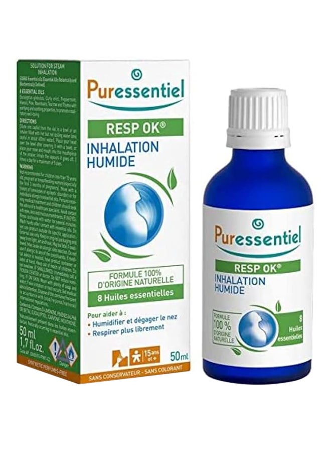 Respiratory System Breathing Damp Inhalation 100% Natural Origin Infused With 8 Essential Oils 15 Years And  Above 50Ml Clear 50ml