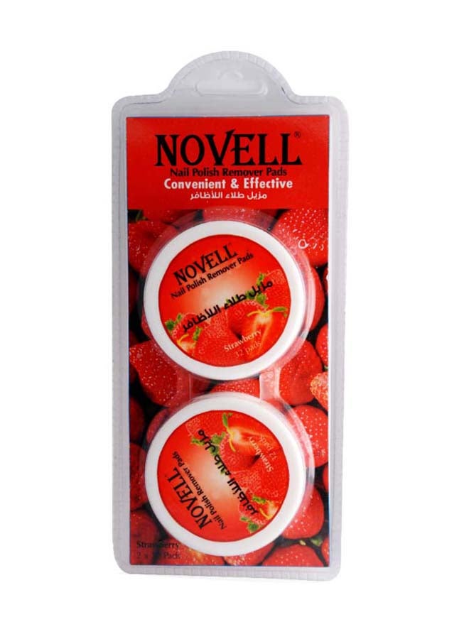 Pack Of 2 Nail Polish Remover Strawberry Red