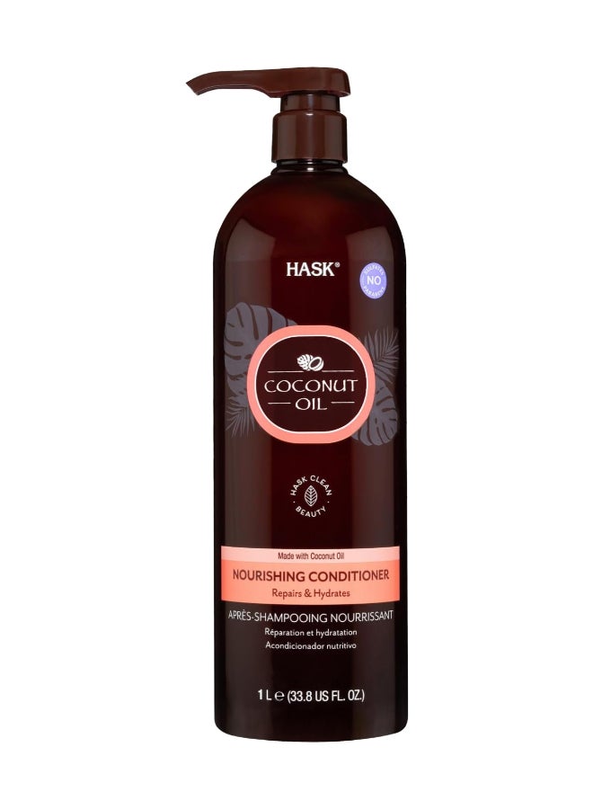 Monoi Coconut Oil Nourishing Conditioner for All Hair Types - Hydrates, Strengthens & Protects Against Damage 1Liters