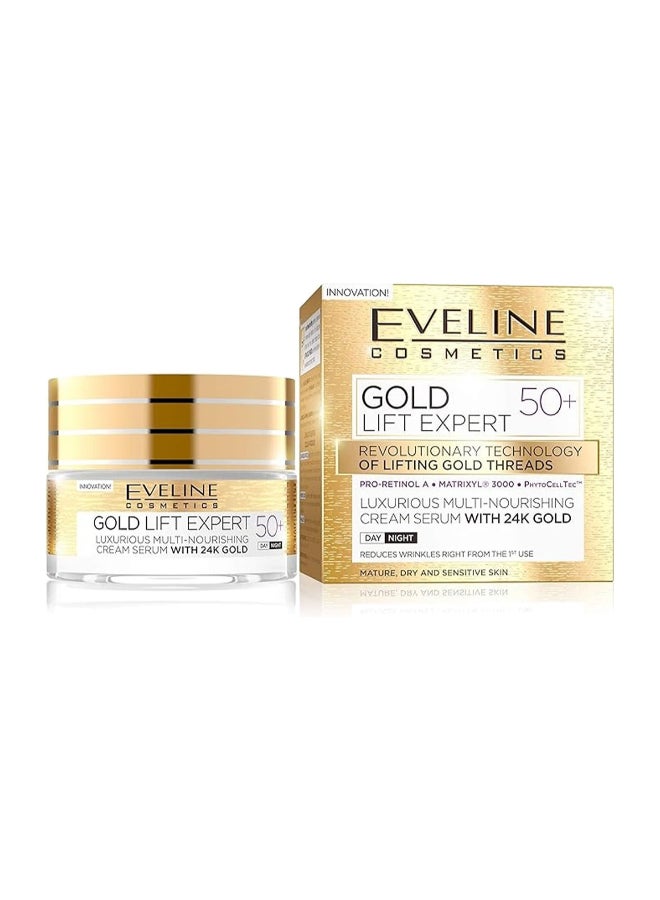 Eveline Cosmetics Gold Lift Expert Anti-Wrinkle Firming Day & Night Cream With 24K Gold 50ml