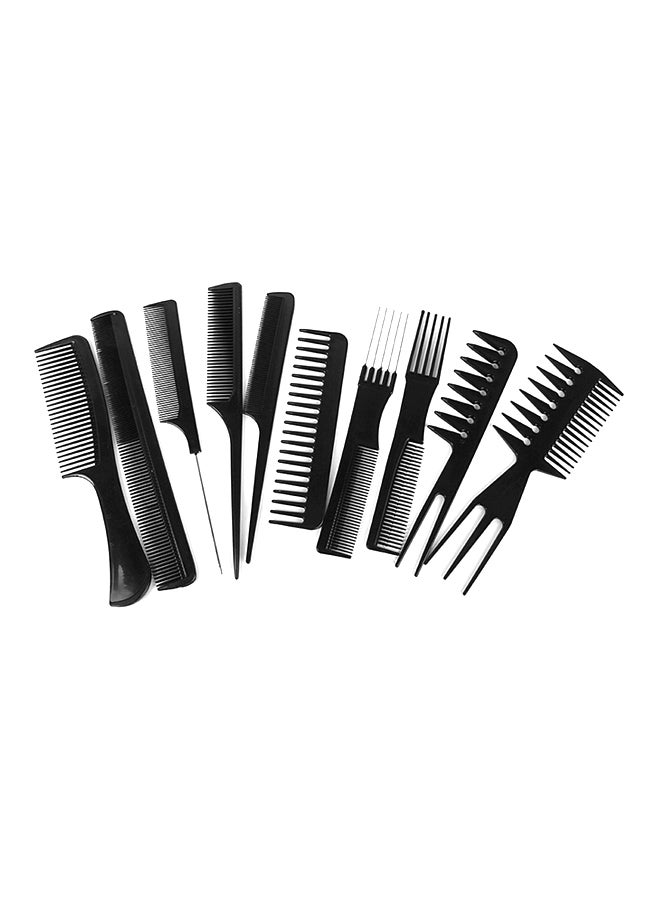 10-Piece Comb Set Black