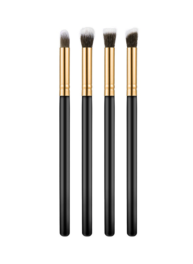 4-Piece Eyeshadow Brush Set Black/Gold