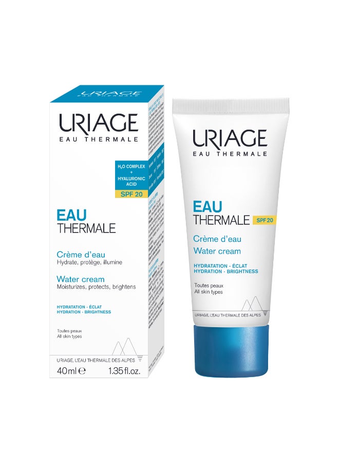 Eau Thermale Moisturising Water Cream SPF 20 Alpine Thermal Water | For Daily Hydration And UV Protection 40ml - image 2
