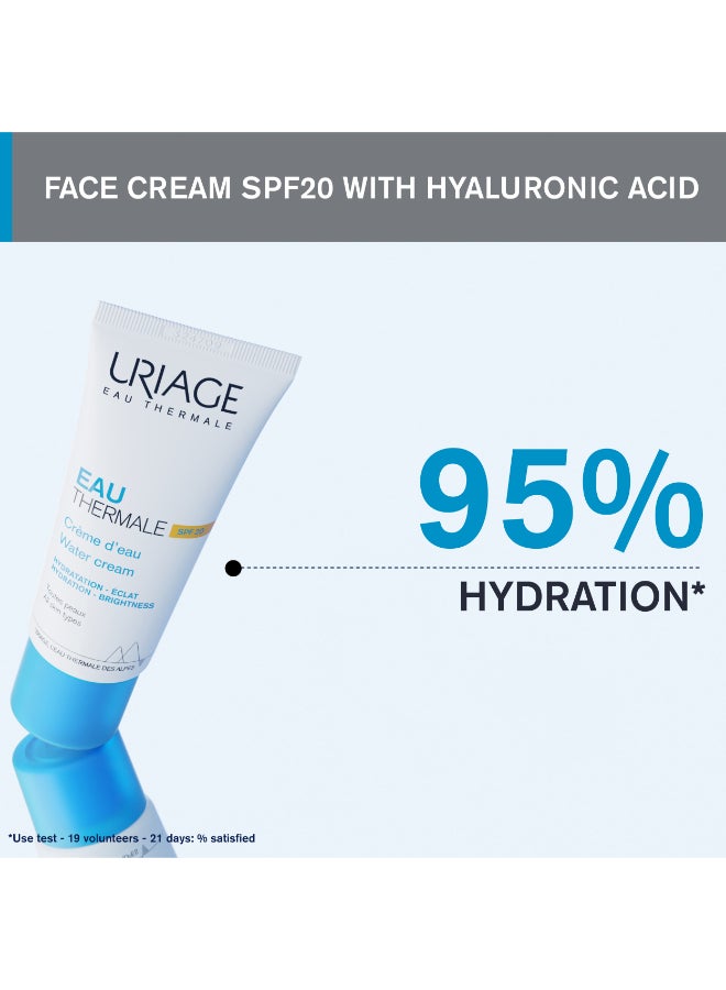 Eau Thermale Moisturising Water Cream SPF 20 Alpine Thermal Water | For Daily Hydration And UV Protection 40ml - image 4