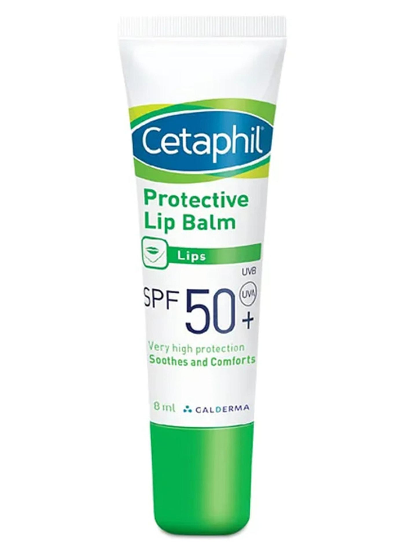 Protective Lip Balm Spf 50+, Moisturizing Lightweight Lip Balm, Very High Protection, Unscented 8ml