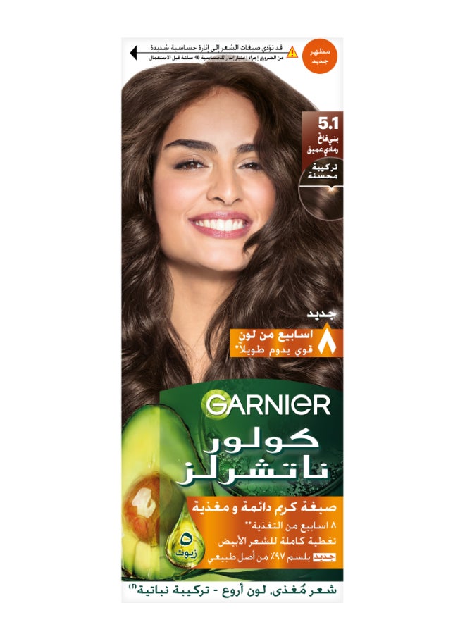 Naturals Hair Colour 5.1 Deep Ashy Light Brown 112ml