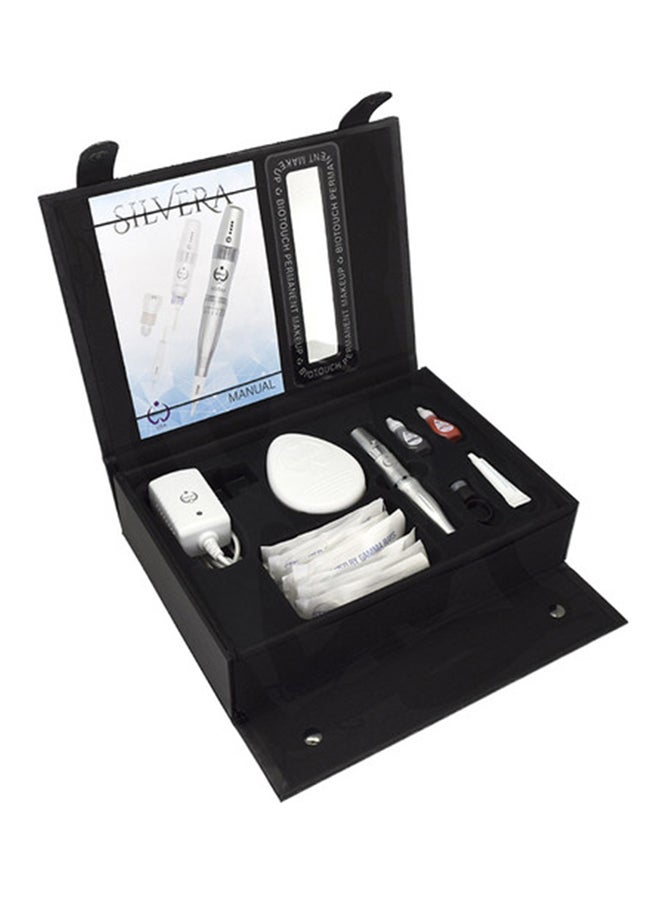 Silvera Permanent Makeup Machine Kit Silver/Black/White