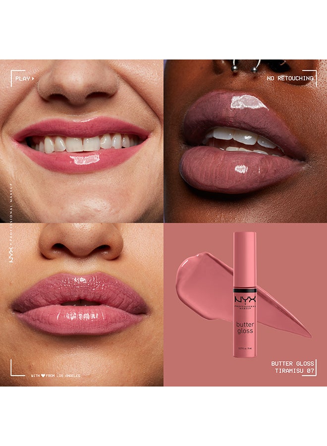 Butter Lip Gloss with Glossy Finish, Non-Sticky - 07 Tiramisu, 8 ml Tiramisu - image 5