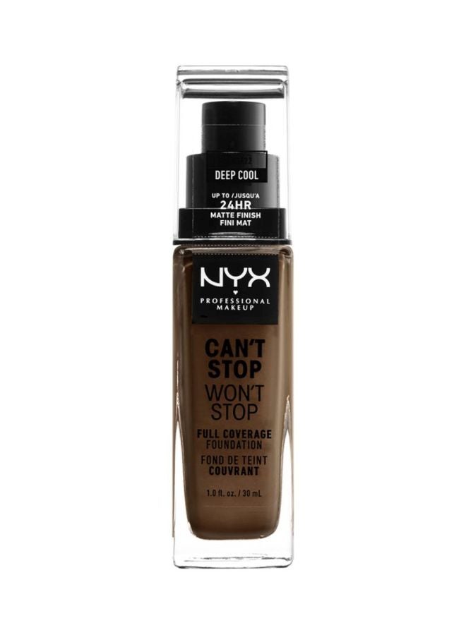 Can't Stop Won't Stop Full Coverage Foundation Deep Cool