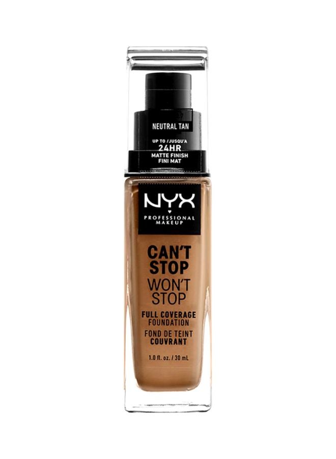 Can't Stop Won't Stop Full Coverage Foundation Neutral Tan