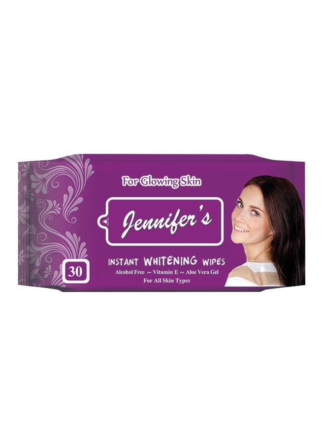 Instant Whitening Wipes 30's