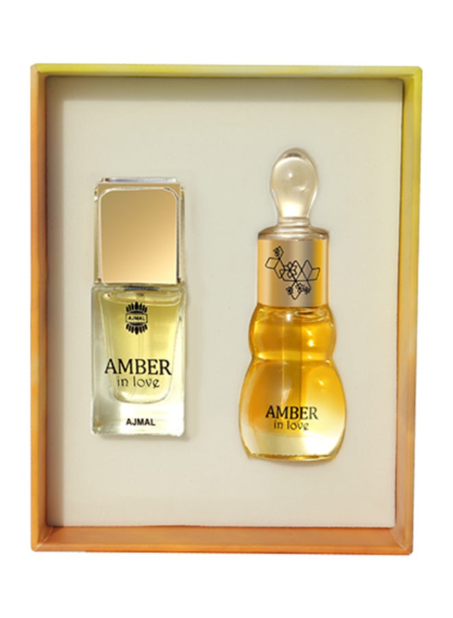 2-Piece Amber In Love  Set Concentrated Perfume Oil form (12 ml) and Eau de Parfum (14 ml)