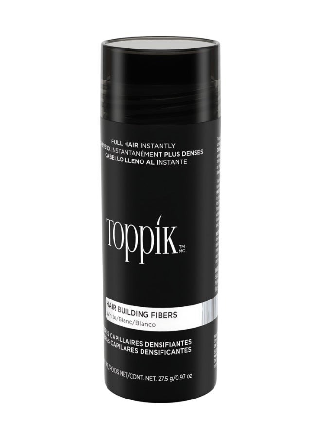 Hair Building Fibers Instant Hair Concealer for Thinning Hair, Hair Fiber for Men & Women, Texture Powder with Natural Keratin, Long-Lasting Hair Color - White 27.5grams