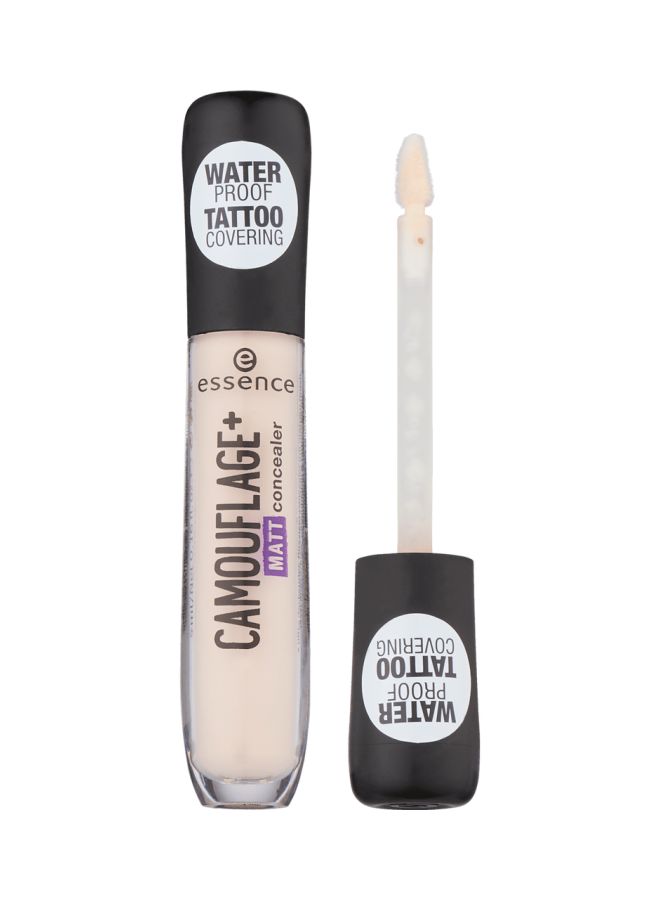 Camouflage+ Matte Concealer | Shade 10 Light Pink | Waterproof Long Lasting Coverage | Hides Dark Circles Blemishes & Redness | Lightweight Vegan Oil-Free Formula | Smooth Natural Finish | 5ml 10 Light Rose
