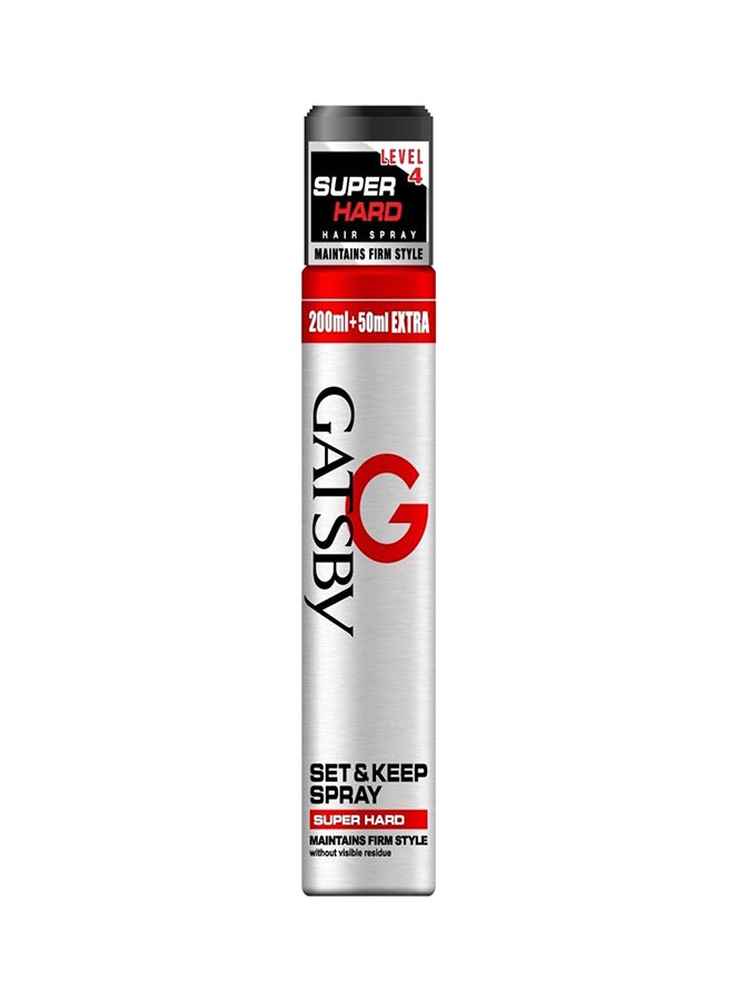 Set And Keep Super Hard Hair Spray 200+50ml