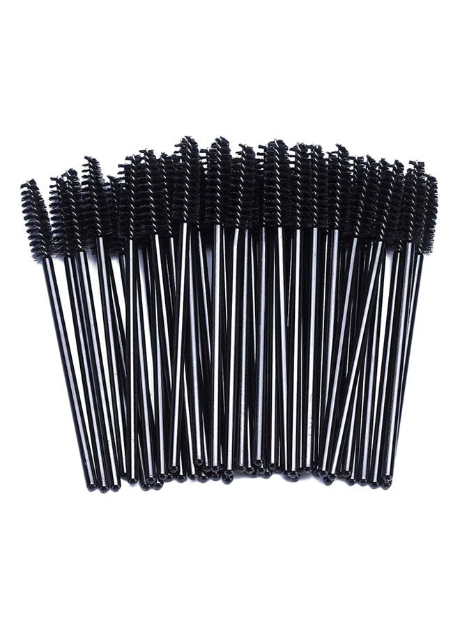 100-Piece Disposable Eyelash Mascara Applicator Wand Brush Black