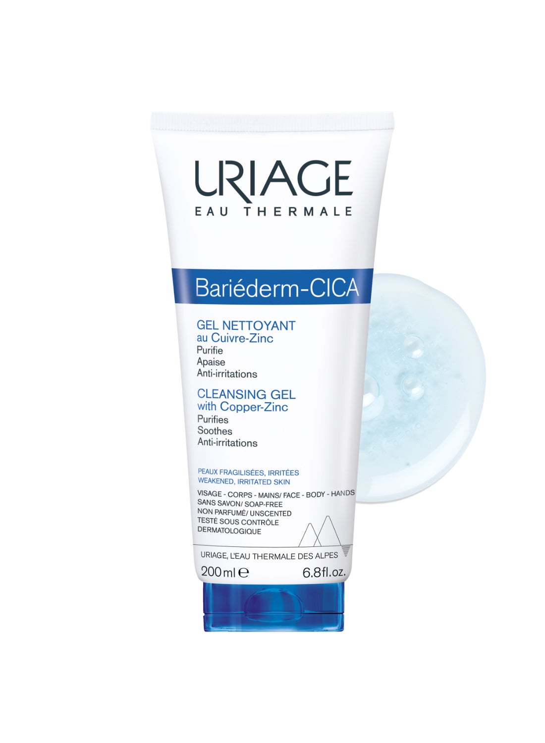 Bariederm Cica Healing Cleansing Gel Copper Zinc Cu Zn | For Damaged Irritated And Post Procedure Skin 200ml