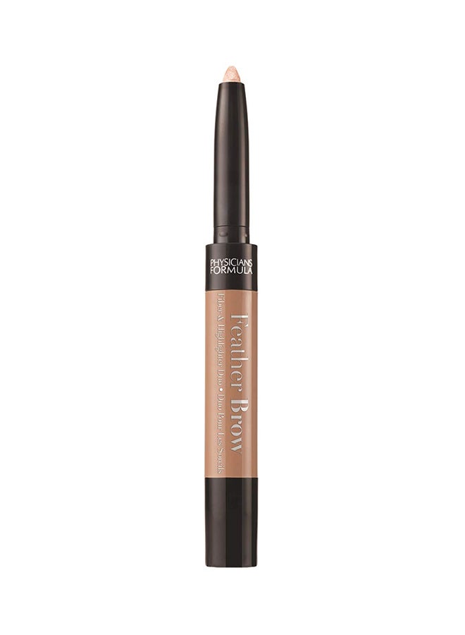 Feather Brow Fiber And Highlighter Duo Brunette