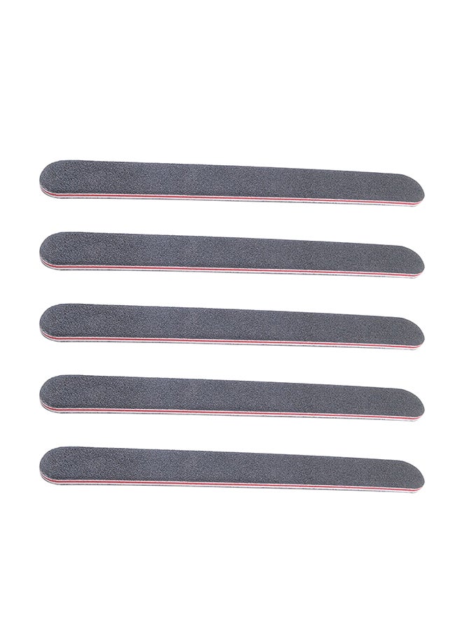5-Piece Nail Filer Set Grey/Red