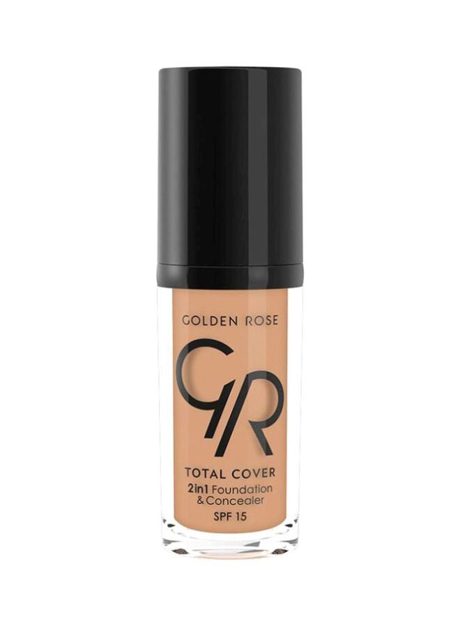 Total Cover 2-In-1 Foundation And Concealer SPF 15 16 Warm Honey