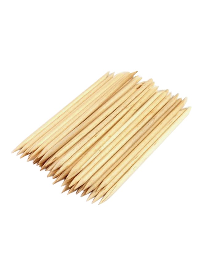 50 Pcs Wood Stick Nail Art  Cuticle Multicolor