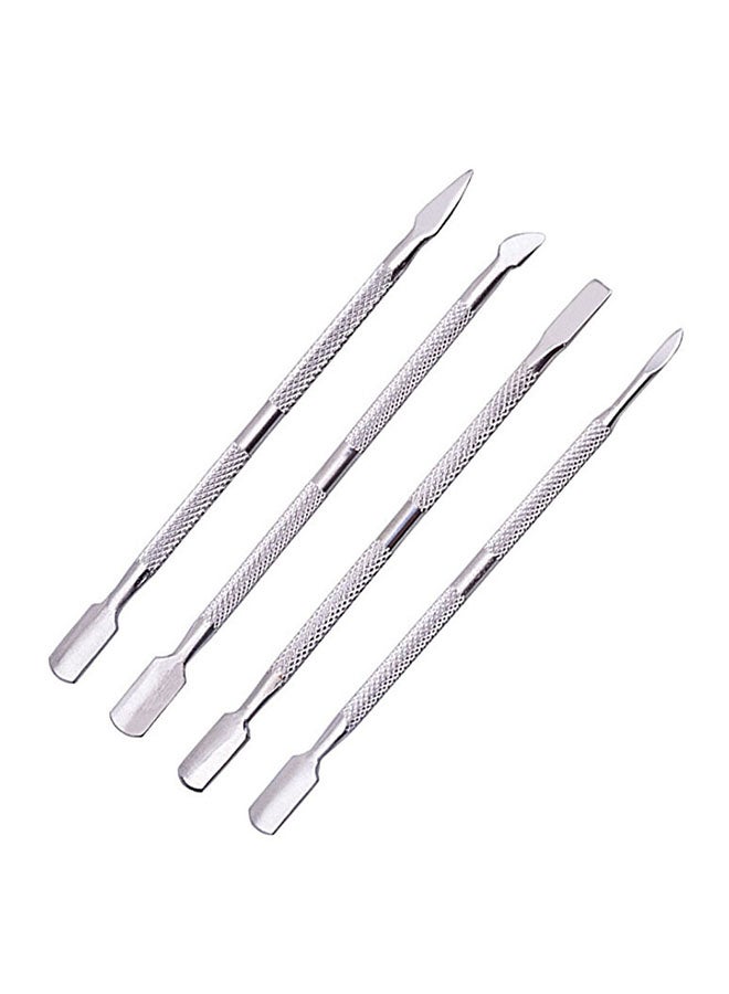 Professional Stainless Steel Cuticle Spoon Set Silver
