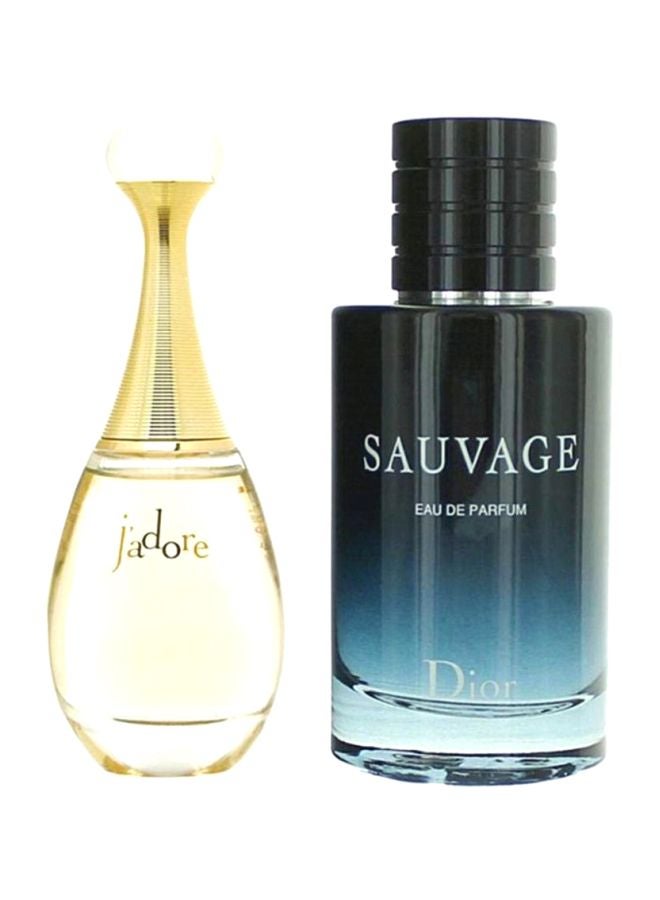 Sauvage And J'adore Gift Set EDP 1x 100, EDP 1x100ml