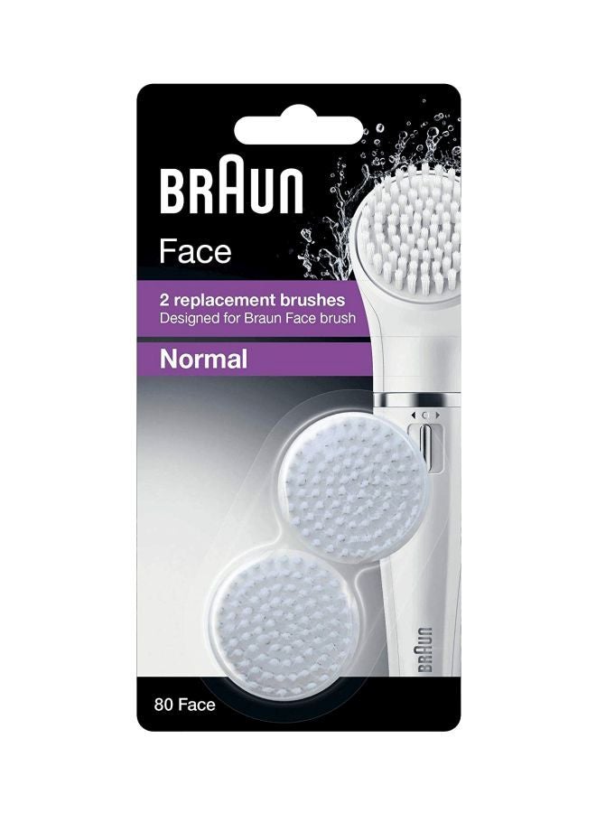 2-Piece Normal Replacement Cleansing Brush SE 80N White - image 3