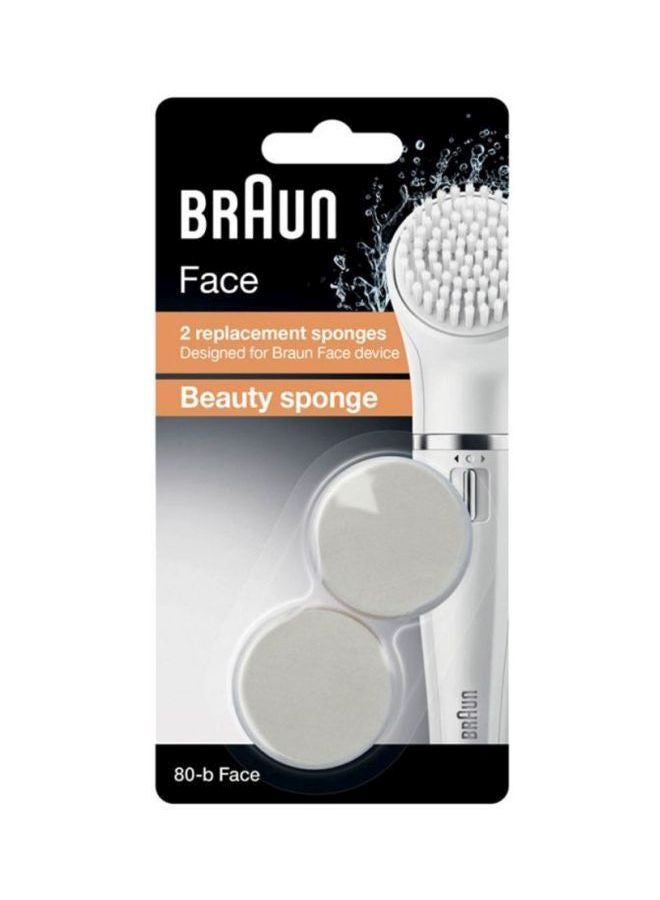 80-B Face Beauty Sponge - 2-Piece White - image 6