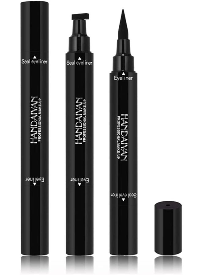 Double Head Seal Stamp Eyeliner Black