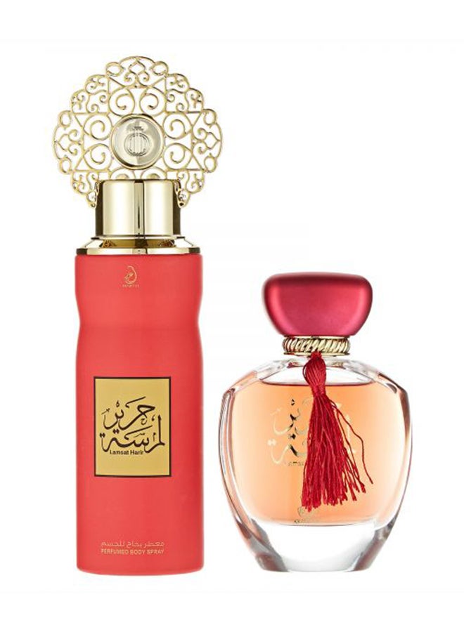 Lamsat Harir Gift Set (1 x EDP 100ml, 1 x Perfumed Body Spray 200ml) - image 2