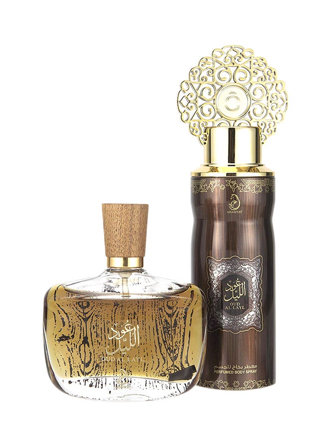 Oud Al Layl Gift Set (1 x EDP 100ml, 1 x Perfumed Body Spray 200ml) - image 2
