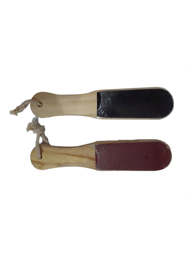 2-Piece Manicure And Pedicure File Brown/Black/Red