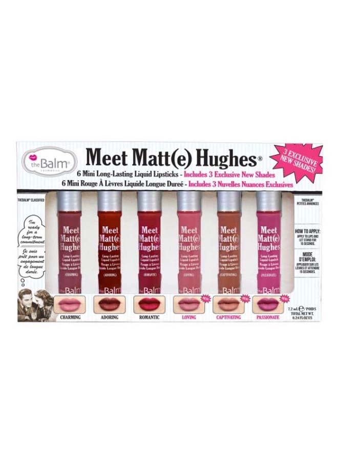 6-Piece Meet Matte Hughes Liquid Lipstick Set Multicolour