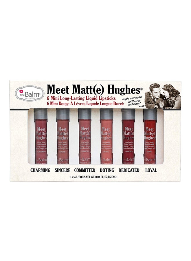 6-Piece Meet Matte Hughes Liquid Lipstick Set Multicolour
