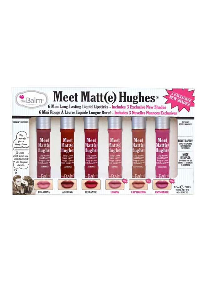 6-Piece Meet Matte Hughes Liquid Lipstick Set Romantic/Reliable/Faithful