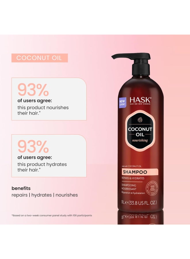 Monoi Coconut Oil Nourishing Shampoo for All Hair Types - Hydrates, Strengthens & Revitalizes Lifeless Locks Black 1Liters - image 5
