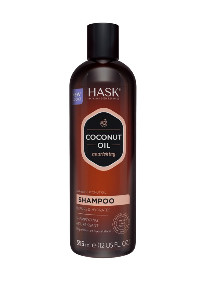 Monoi Coconut Oil Nourishing Shampoo for All Hair Types - Hydrates, Strengthens & Revitalizes Lifeless Locks 355ml