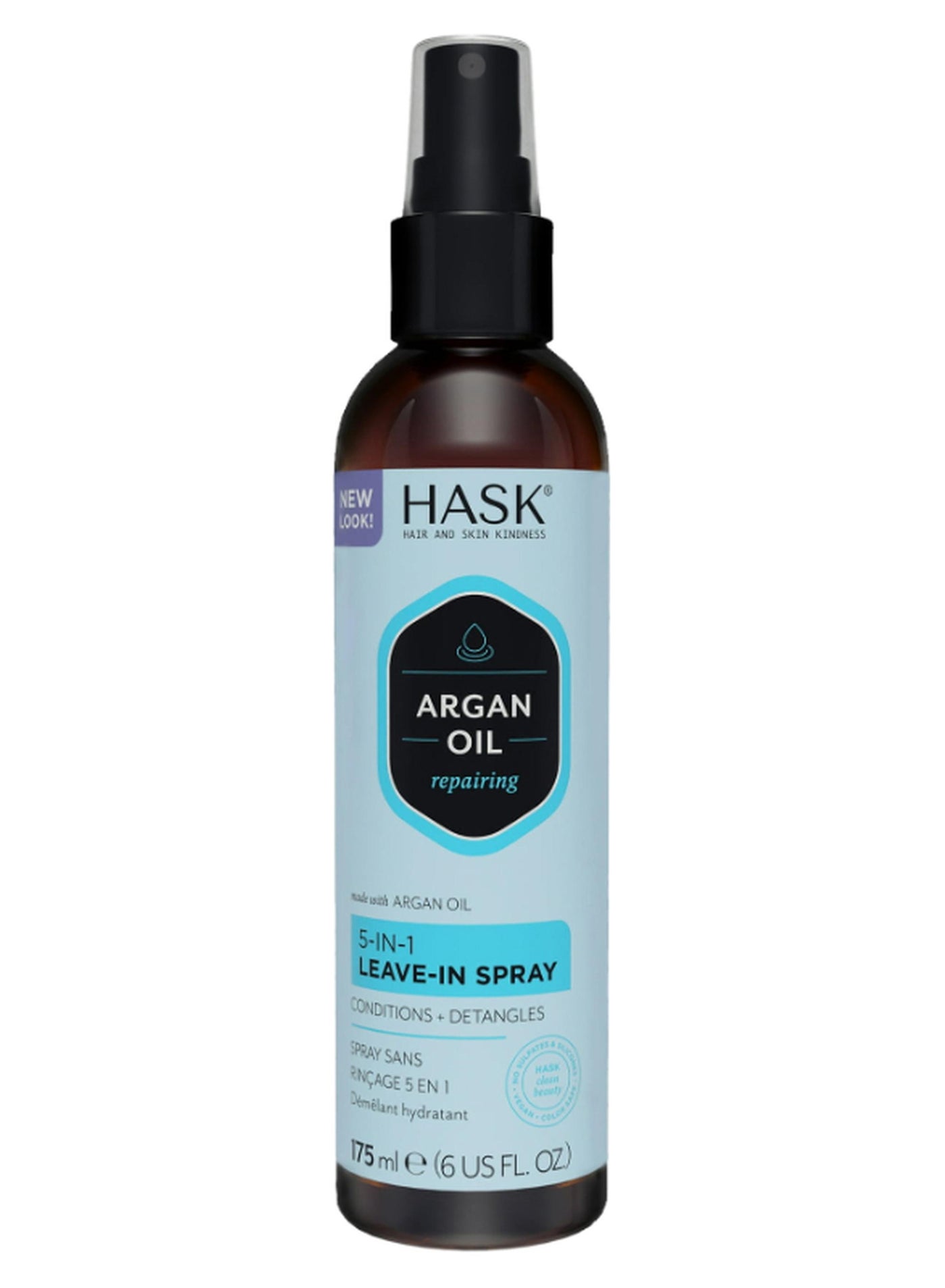 Argan Oil 5-in-1 Leave-In Spray for Damaged Hair - Conditions, Detangles, Adds Shine, Controls Frizz & Provides Thermal Protection 175ml