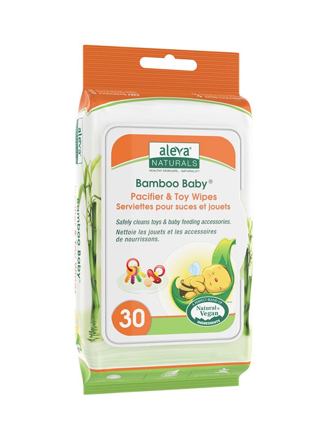 Bamboo Baby Pacifier And Toy Wipes-30 Count