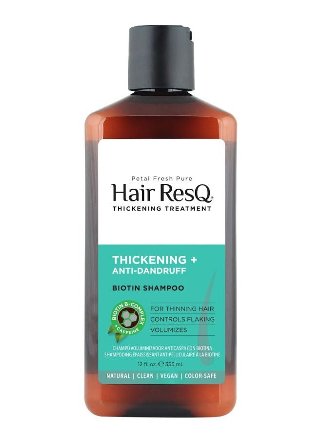 Hair ResQ Thickening Plus Anti-Dandruff Biotin Shampoo For Thin Hairs Multicolour 355ml