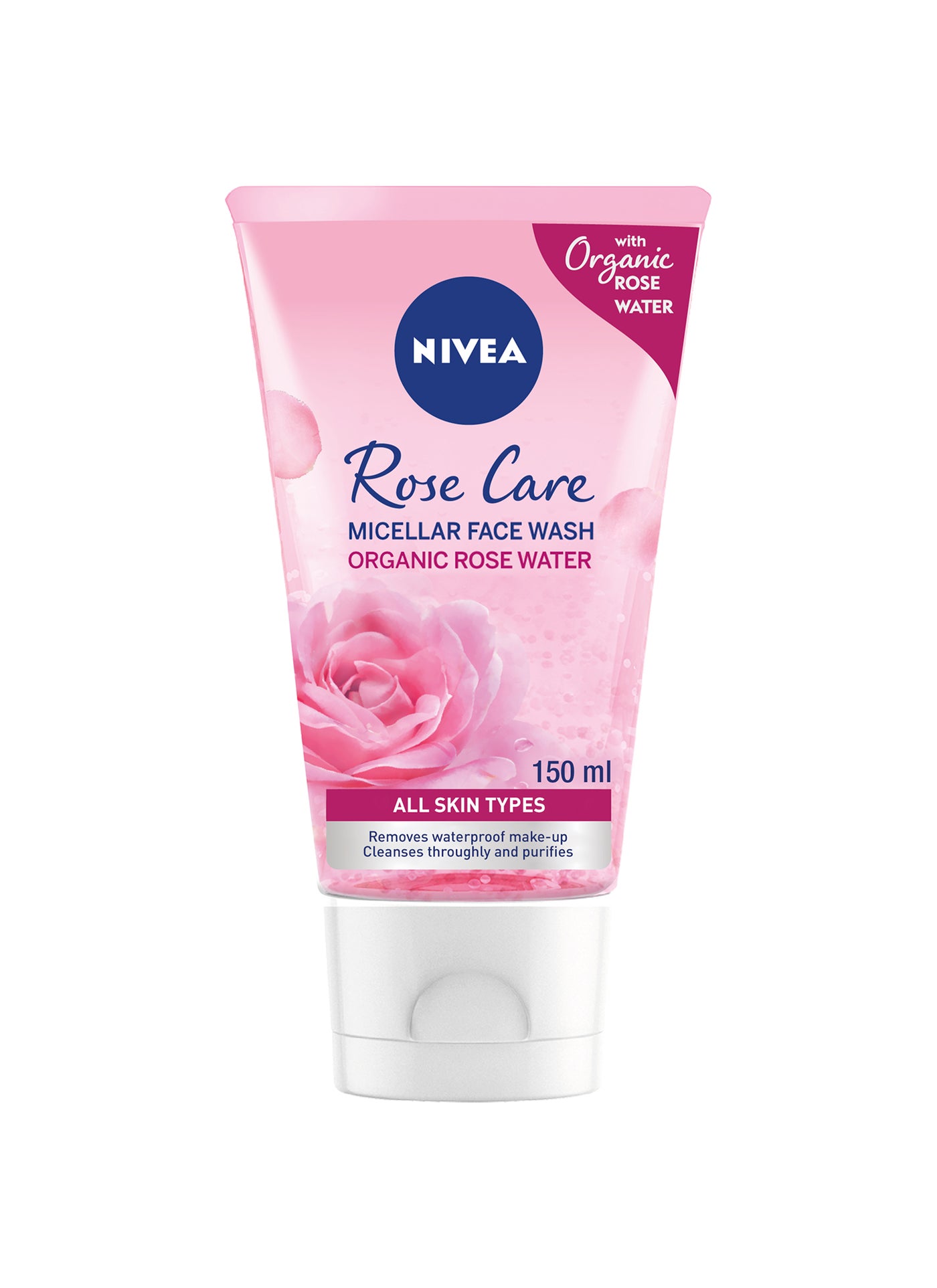 Rose Care Micellar Cleansing Face Wash, Organic Rose, All Skin Types 150ml