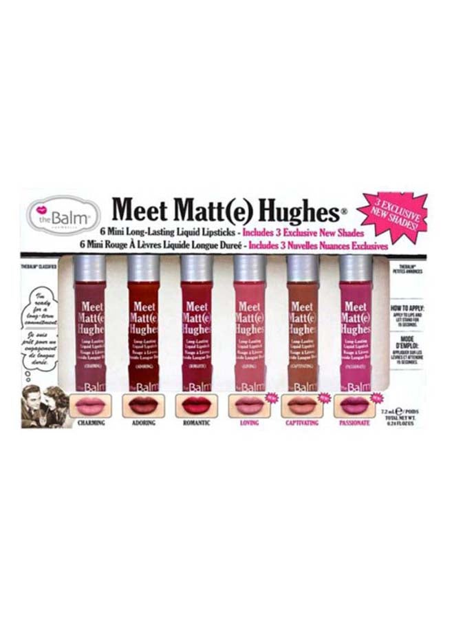 Meet Matte Hughes Mini Kit 3. Lipstick Set 6, Multicolour