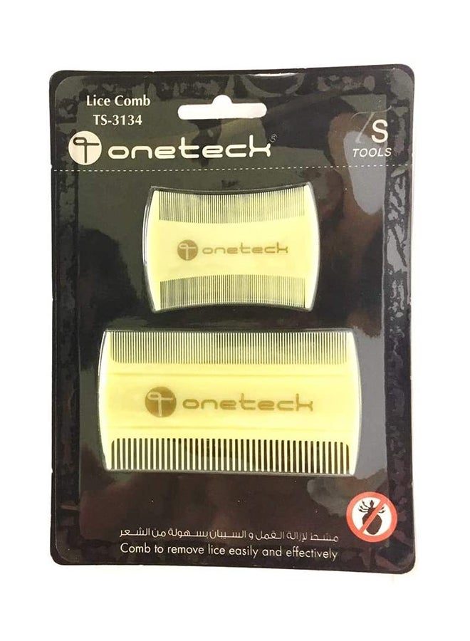 2-Piece Lice Comb Blister Set Beige