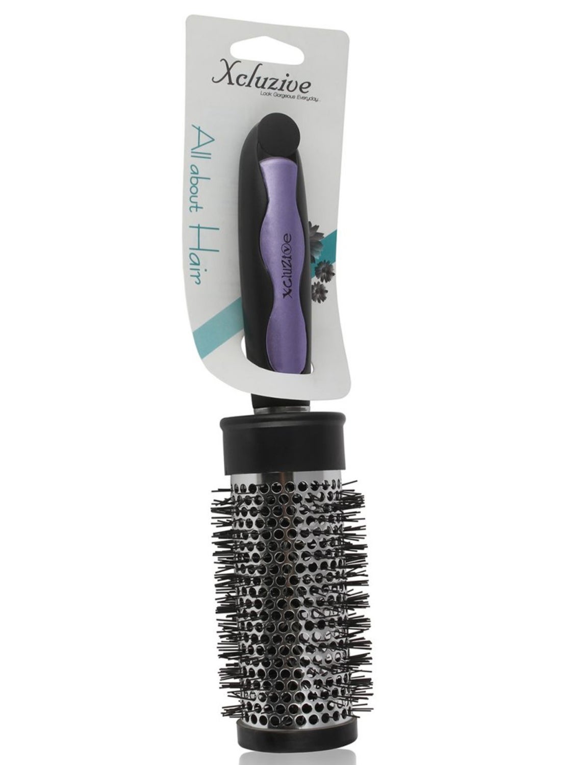 All About Hair Hot Curl Brush Purple/Black/Grey