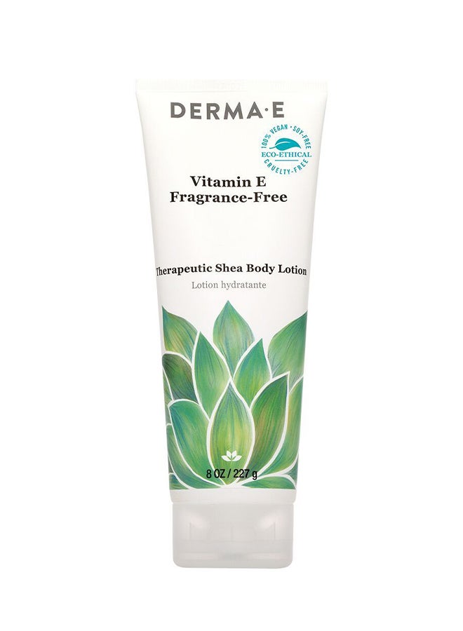 Vitamin E Fragrance Free Therapeutic Shea Body Lotion 227grams
