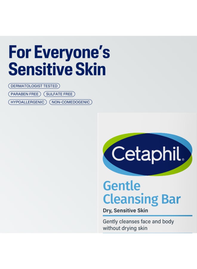 Gentle Cleansing Bar, Face And Body Wash For Men And Women, Dry To Normal Sensitive Skin, Unscented 127grams - image 7