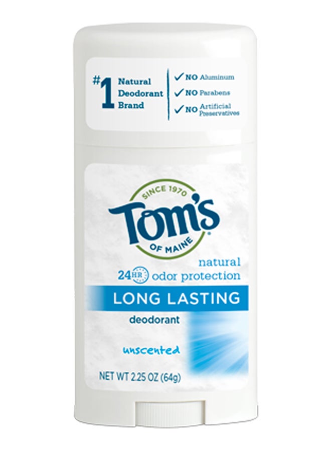 Natural Long Lasting Unscented Deodorant 64grams